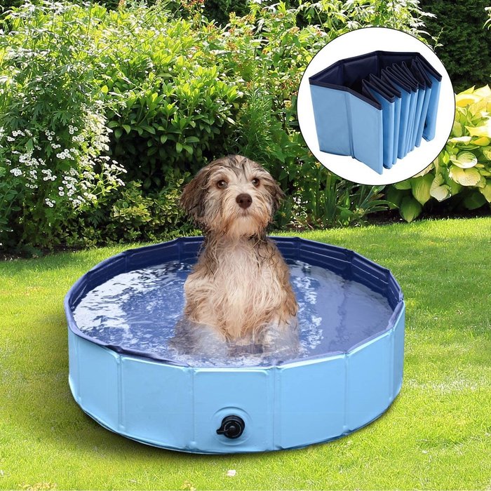 The Range | PawHut PawHut Pet Pool Swimming Indoor & Outdoor w/ Foldable Diameter - Blue PawHut PawHut Pet Pool Swimming Indoor & Outdoor w/ Foldable Diameter - Blue
