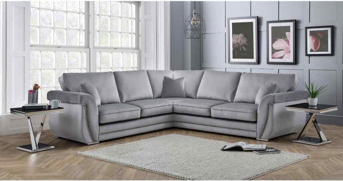 The Range | Simply Eleganza Luca Full Back Large Corner Sofa - Grey Simply Eleganza Luca Full Back Large Corner Sofa - Grey