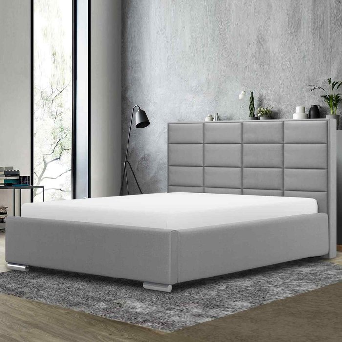 The Range | Tuanso Bed Super King Plush Velvet Silver Tuanso Bed Super King Plush Velvet Silver