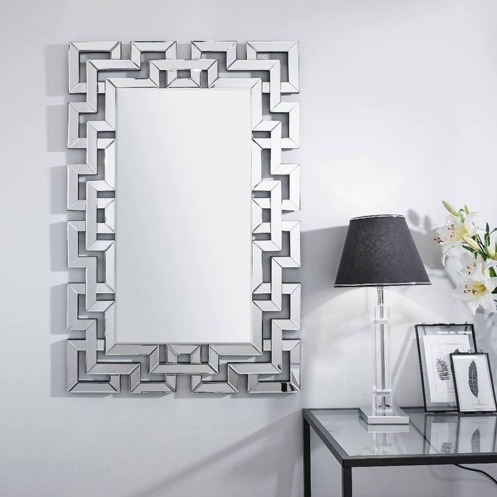 The Range | Furniture Box Furniture Box Venetian Large Silver Patterned Rectangular Wall Mirror Furniture Box Furniture Box Venetian Large Silver Patterned Rectangular Wall Mirror