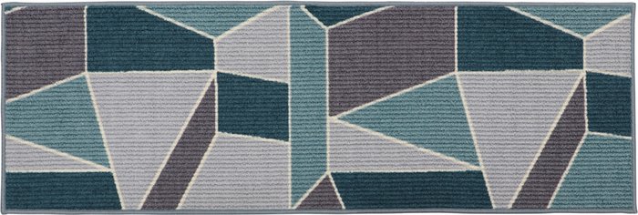 The Range | JVL JVL 50x150cm Fiora Machine Washable Runner Mat - Duck Egg JVL JVL 50x150cm Fiora Machine Washable Runner Mat - Duck Egg