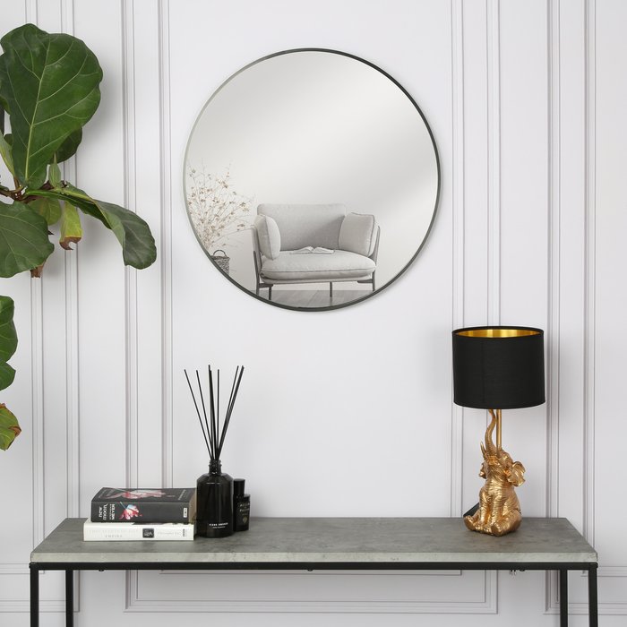The Range | Pandora Round Mirror - 80 x 80cm - Black Pandora Round Mirror - 80 x 80cm - Black