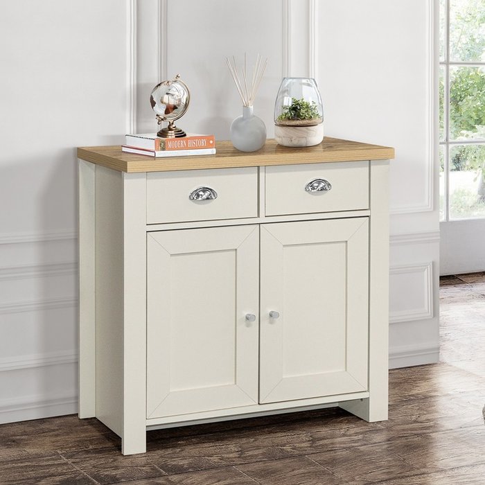 The Range | Birlea Birlea Highgate 2 Door 2 Drawer Sideboard Cream And Oak Birlea Birlea Highgate 2 Door 2 Drawer Sideboard Cream And Oak