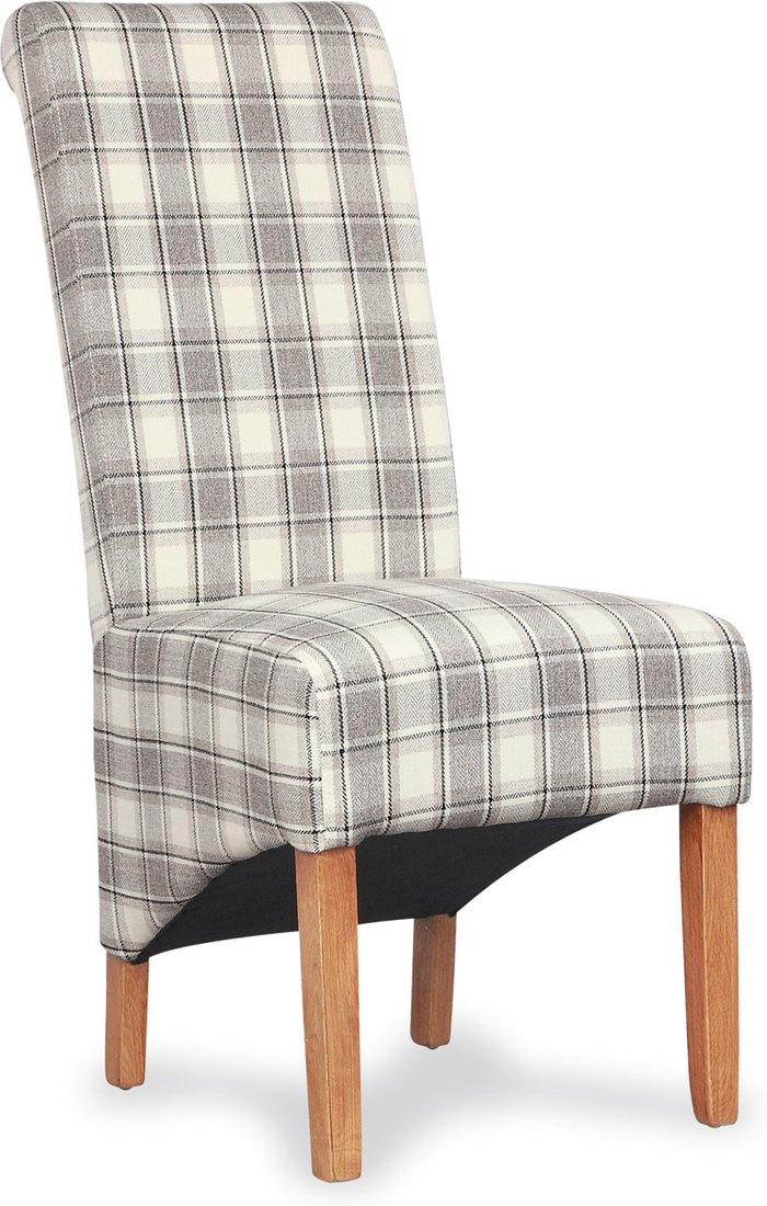 The Range | Shankar 2 x Shankar Krista Roll Back Herringbone Check Cappuccino Dining Chairs Shankar 2 x Shankar Krista Roll Back Herringbone Check Cappuccino Dining Chairs