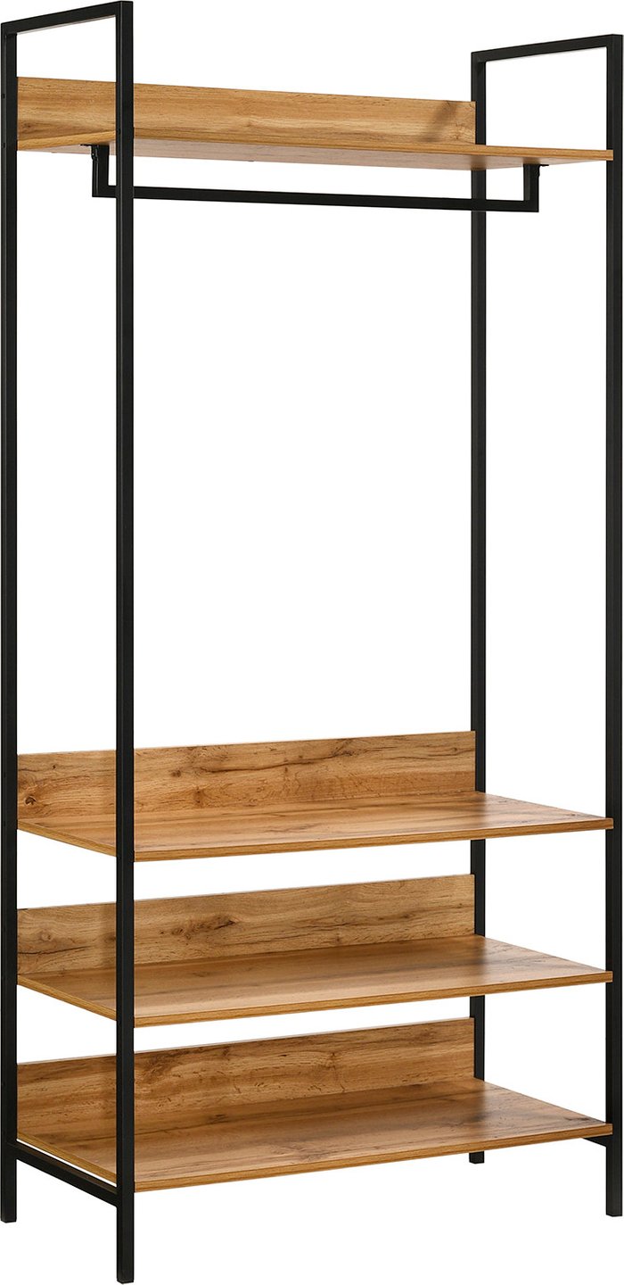 The Range | Timber Art Design UK Zahra Open Wardrobe with Four Shelves - Brown / 63.8cm Timber Art Design UK Zahra Open Wardrobe with Four Shelves - Brown / 63.8cm