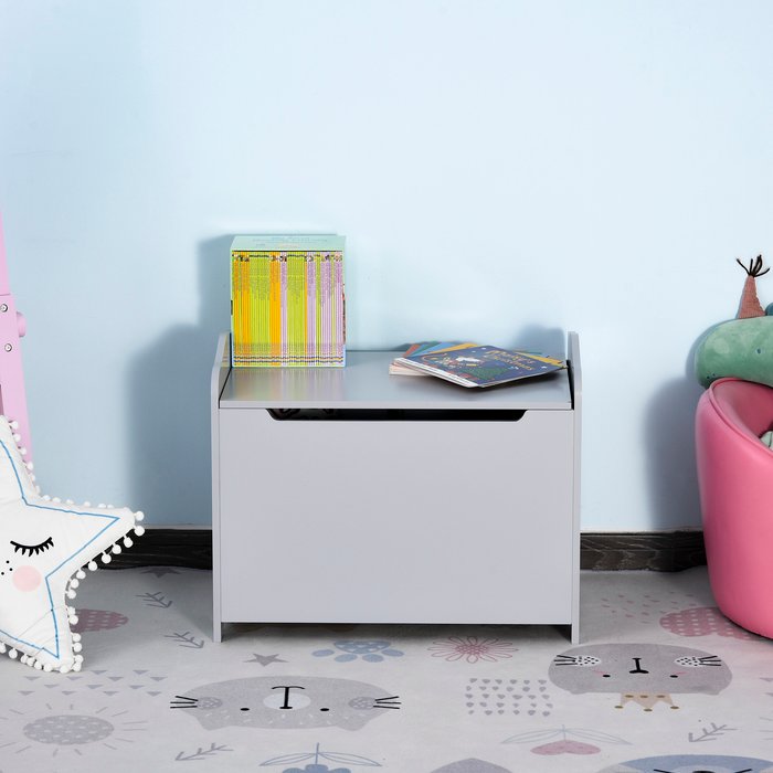 The Range | HOMCOM Kids Storage Box Bedroom Organiser - Grey HOMCOM Kids Storage Box Bedroom Organiser - Grey