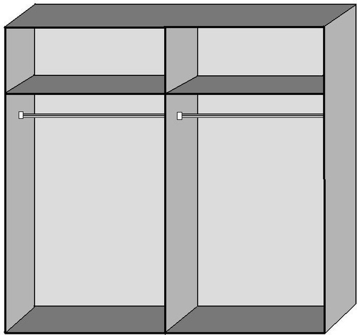 The Range | Tjs Sliding Wardrobe 4 Mirror Panels - Grey and White Tjs Sliding Wardrobe 4 Mirror Panels - Grey and White