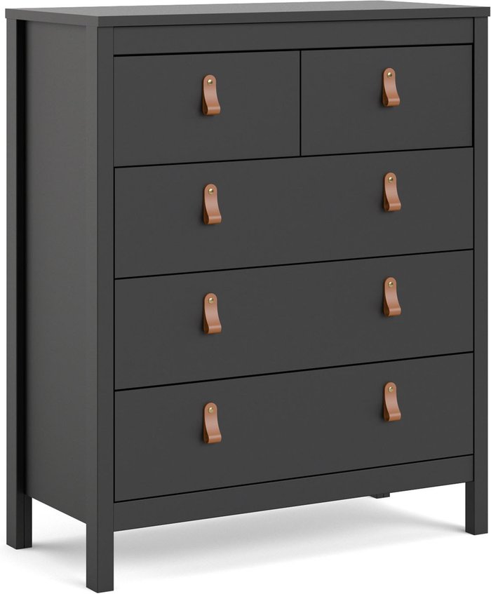 The Range | Furniture To Go Barcelona Chest of 5 Drawers - Black Furniture To Go Barcelona Chest of 5 Drawers - Black