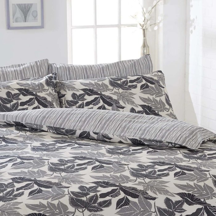 The Range | Vantona Kaitlin Duvet Cover Set - Grey / King Vantona Kaitlin Duvet Cover Set - Grey / King