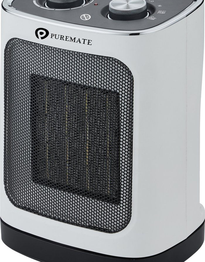 The Range | PureMate 1800W Portable Electric Heater with 2 Heat Settings - White PureMate 1800W Portable Electric Heater with 2 Heat Settings - White