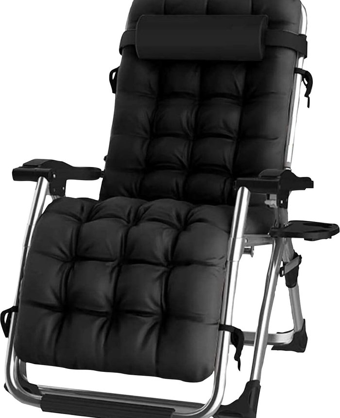 The Range | Groundlevel Groundlevel Luxury Recliner Extra Wide Gravity Chairs With Cup Holder - 2 Black Chairs Groundlevel Groundlevel Luxury Recliner Extra Wide Gravity Chairs With Cup Holder - 2 Black Chairs