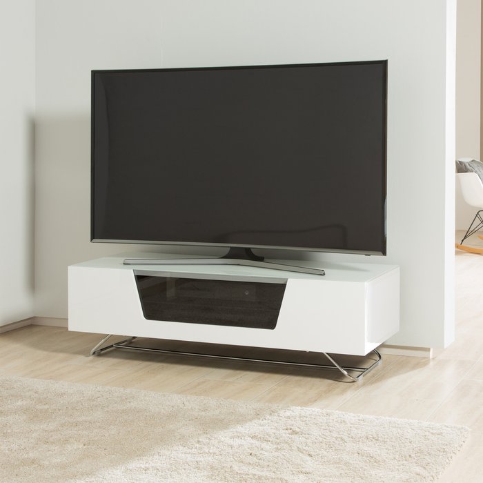 The Range | Alphason Alphason Chromium 2 1200 TV Stand - White Alphason Alphason Chromium 2 1200 TV Stand - White