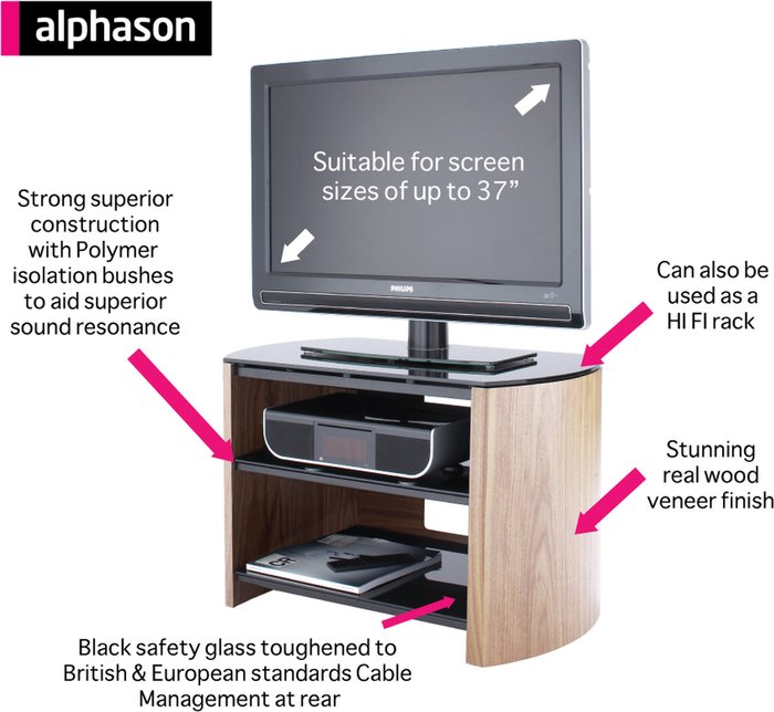 The Range | Alphason Alphason Finewoods 750mm TV Stand - Light Oak Alphason Alphason Finewoods 750mm TV Stand - Light Oak