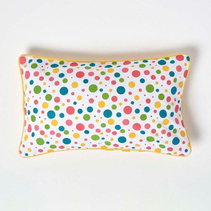 The Range | Homescapes Cotton Multi Colour Polka Dots Cushion Cover - Multi Colour Homescapes Cotton Multi Colour Polka Dots Cushion Cover - Multi Colour