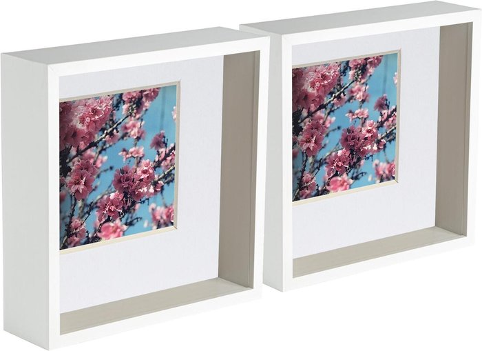 The Range | Nicola Spring 3D Deep Box Photo Frames - 8 x 8 Nicola Spring 3D Deep Box Photo Frames - 8 x 8