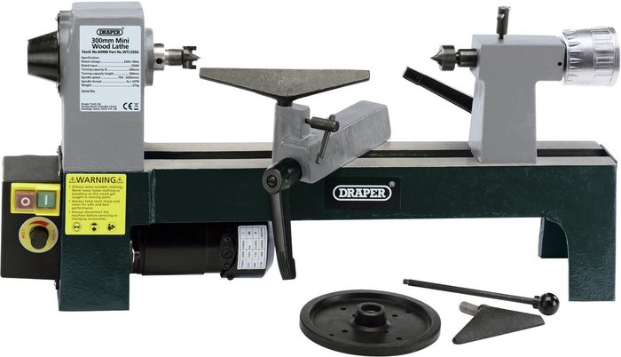 The Range | Draper Draper WTL330A Variable Speed Mini Wood Lathe 240v Draper Draper WTL330A Variable Speed Mini Wood Lathe 240v