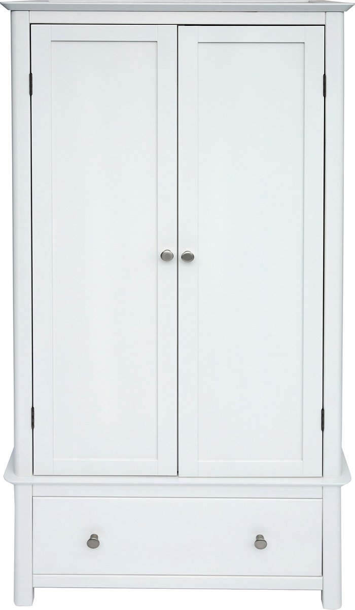 The Range | Core Products Stirling 2 Door 1 Drawer Wardrobe - White Core Products Stirling 2 Door 1 Drawer Wardrobe - White