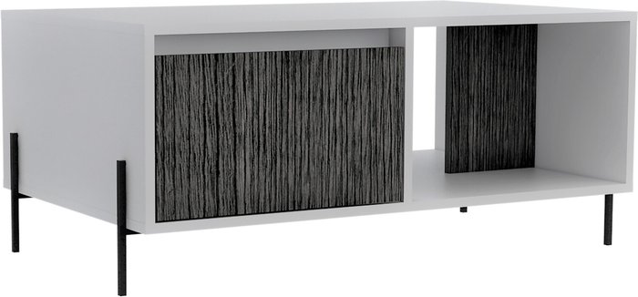 The Range | Core Products Ltd Dallas coffee table with drawer - White with carbon grey Core Products Ltd Dallas coffee table with drawer - White with carbon grey
