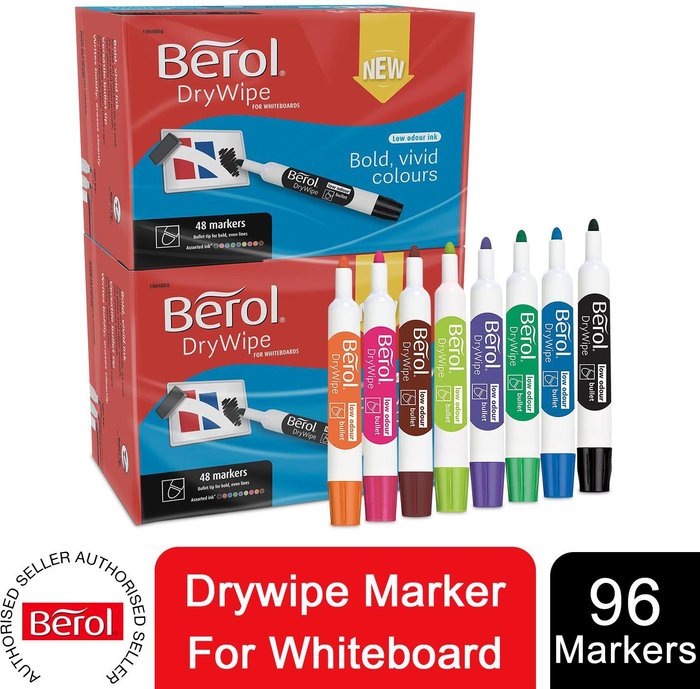 The Range | Berol Berol Whiteboard Marker - Assorted, 96pk / 2mm / 96 Berol Berol Whiteboard Marker - Assorted, 96pk / 2mm / 96