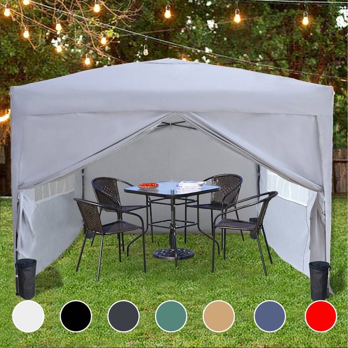 The Range | BIRCHTREE Waterproof 3x3m Pop Up Gazebo - White BIRCHTREE Waterproof 3x3m Pop Up Gazebo - White