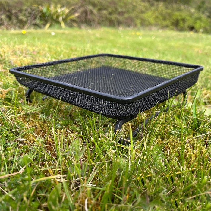 The Range | Selections Metal Ground Bird Feeder Seed and Nut Tray - Black / 0.4kg Selections Metal Ground Bird Feeder Seed and Nut Tray - Black / 0.4kg