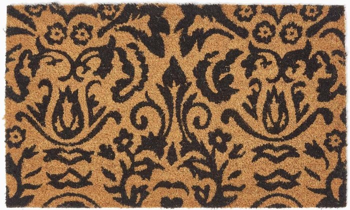 The Range | Homescapes Black Scroll Baroque Coir Doormat - Black Homescapes Black Scroll Baroque Coir Doormat - Black