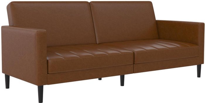 The Range | Queer Eye Liam Faux Leather Clic Clac Sofa Bed Camel Natural Queer Eye Liam Faux Leather Clic Clac Sofa Bed Camel Natural