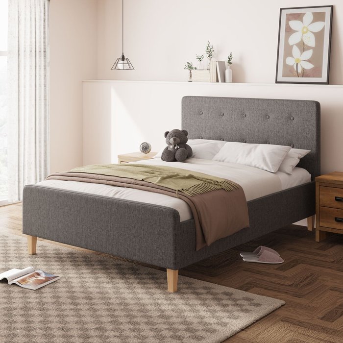 The Range | GFW Ashbourne Fabric Ottoman Bed Grey GFW Ashbourne Fabric Ottoman Bed Grey
