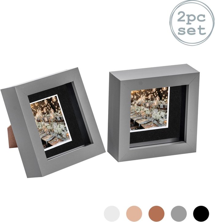 The Range | Nicola Spring 3D Box Photo Frame - 4 x 4 Nicola Spring 3D Box Photo Frame - 4 x 4
