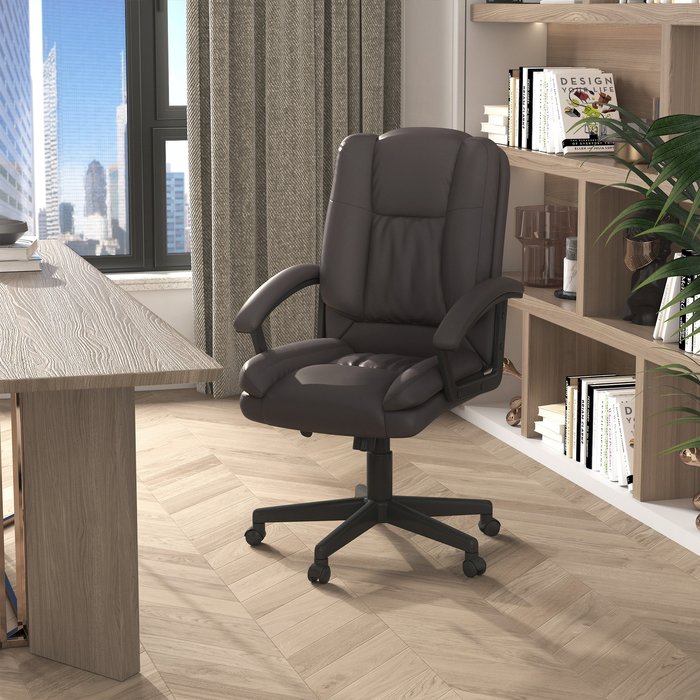 The Range | HOMCOM Swivel Executive Office Chair - Brown HOMCOM Swivel Executive Office Chair - Brown