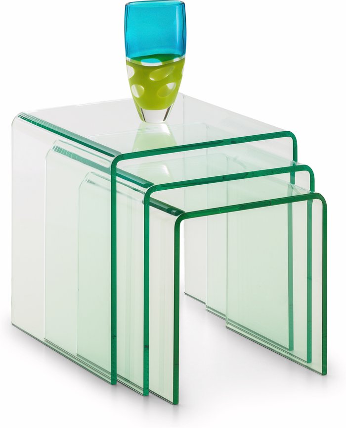 The Range | Julian Bowen Amalfi Nest of Tables - Clear Julian Bowen Amalfi Nest of Tables - Clear