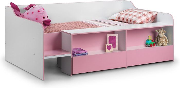 The Range | Julian Bowen Julian Bowen Stella Low Sleeper Bed - Pink Julian Bowen Julian Bowen Stella Low Sleeper Bed - Pink
