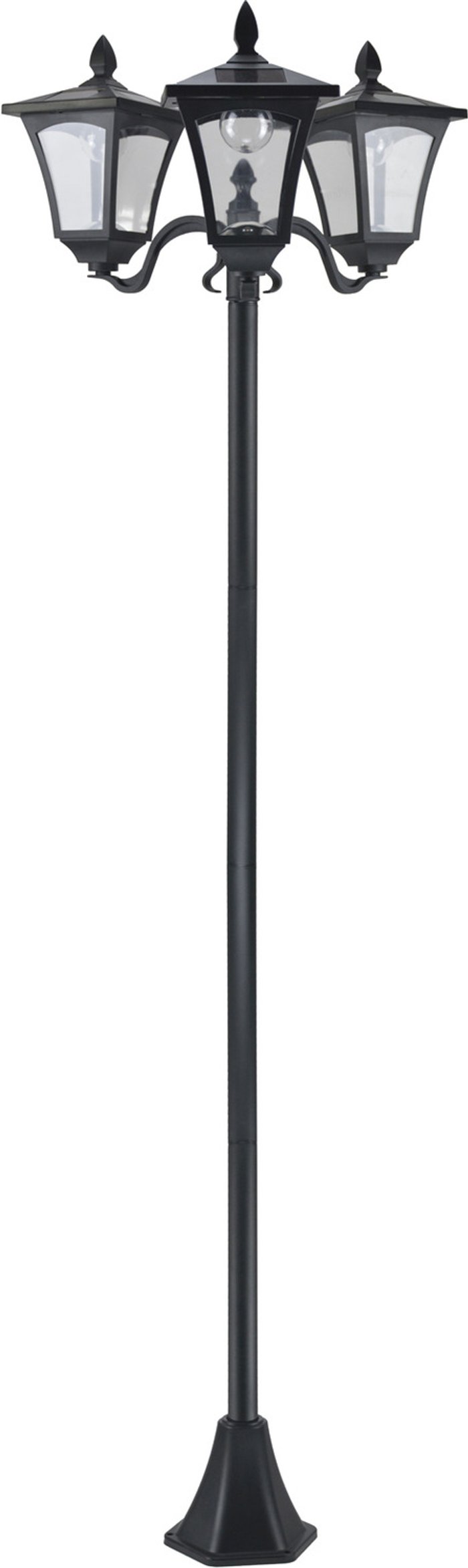The Range | Outsunny Garden Solar Light with Base Bollard Lamp - Black Outsunny Garden Solar Light with Base Bollard Lamp - Black
