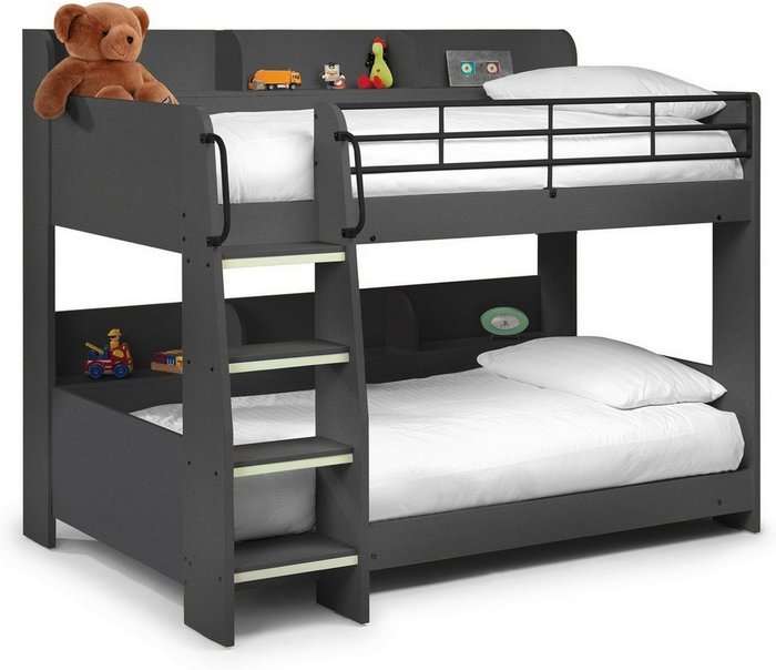The Range | Julian Bowen Domino Bunk Bed - Black / Anthracite Julian Bowen Domino Bunk Bed - Black / Anthracite