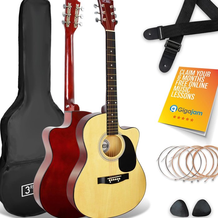 The Range | 3RD AVENUE 3RD AVENUE STX10 Cutaway Acoustic Guitar Bundle - Natural 3RD AVENUE 3RD AVENUE STX10 Cutaway Acoustic Guitar Bundle - Natural