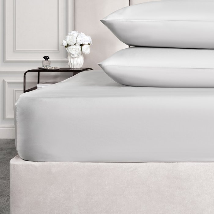 The Range | Highams 400 Thread Count Soft Cotton Luxury Fitted Bed Sheet - Silver / Single Highams 400 Thread Count Soft Cotton Luxury Fitted Bed Sheet - Silver / Single