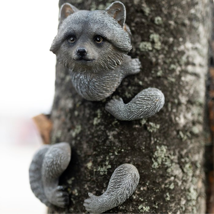 The Range | Garden Mile Racoon Tree Peeker Ornament - Grey Garden Mile Racoon Tree Peeker Ornament - Grey
