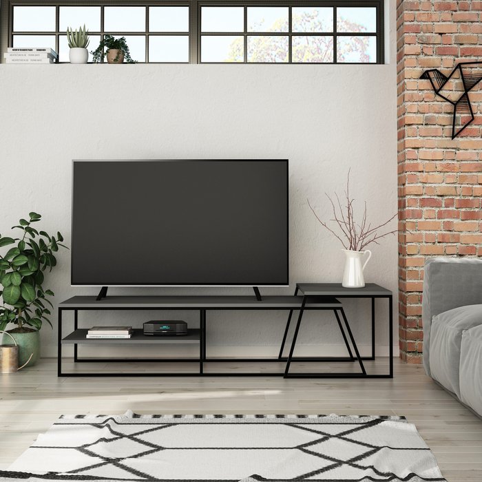 The Range | Decortie Pal Modern TV Stand Multimedia Centre TV Unit With Storage - Anthracite Grey Decortie Pal Modern TV Stand Multimedia Centre TV Unit With Storage - Anthracite Grey