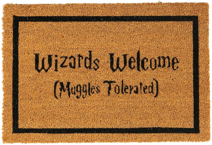 The Range | Nicola Spring Halloween Coir Door Mat Wizards Welcome - Natural Nicola Spring Halloween Coir Door Mat Wizards Welcome - Natural