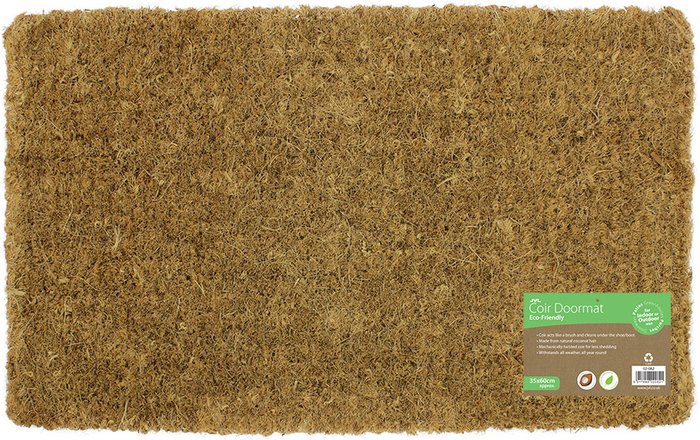The Range | JVL JVL Ryburn Plain Natural Coir Mat, 35x60cm JVL JVL Ryburn Plain Natural Coir Mat, 35x60cm
