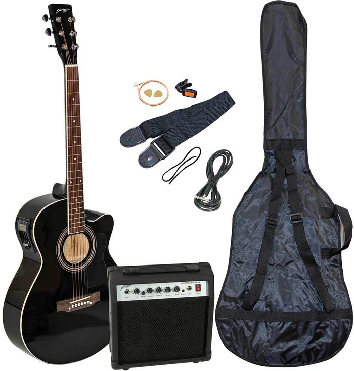 The Range | Electro-Acoustic Guitar Kit - Black Electro-Acoustic Guitar Kit - Black