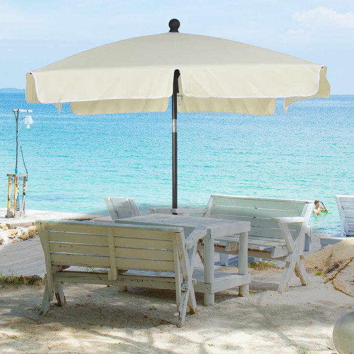 The Range | Outsunny Outsunny Rectangular Sun Shade Parasol - Cream Outsunny Outsunny Rectangular Sun Shade Parasol - Cream