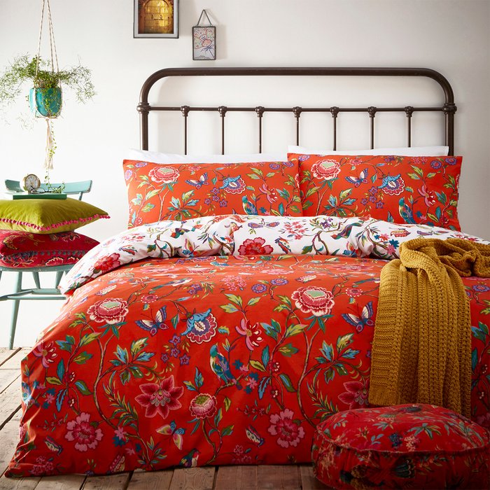 The Range | Dunelm Furn. Pomelo Orange Reversible Duvet Cover and Pillowcase Set Orange Dunelm Furn. Pomelo Orange Reversible Duvet Cover and Pillowcase Set Orange