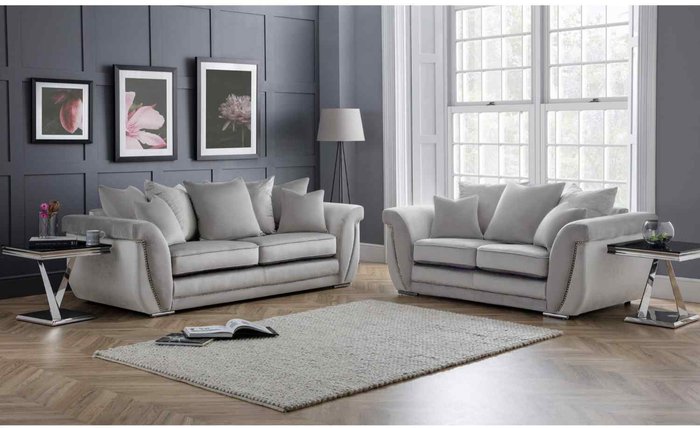 The Range | Simply Eleganza Luca 3 Plus 2 Seater Scatterback Sofa Set - Cream Simply Eleganza Luca 3 Plus 2 Seater Scatterback Sofa Set - Cream