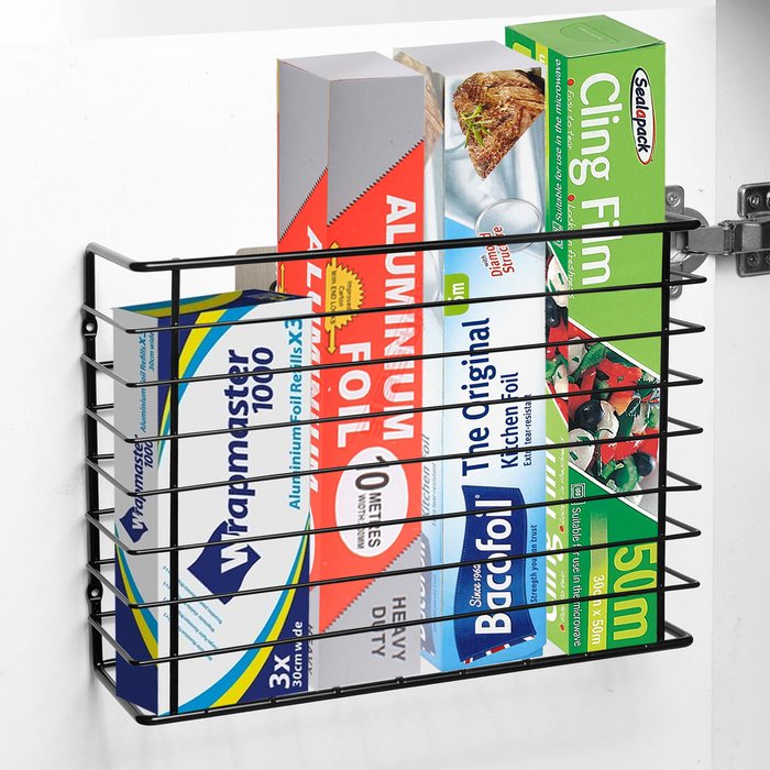 The Range | House Of Home Self Adhesive Kitchen Cupboard Storage Basket - Black House Of Home Self Adhesive Kitchen Cupboard Storage Basket - Black
