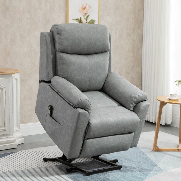 The Range | HOMCOM Electric Power Lift Chair - Grey HOMCOM Electric Power Lift Chair - Grey