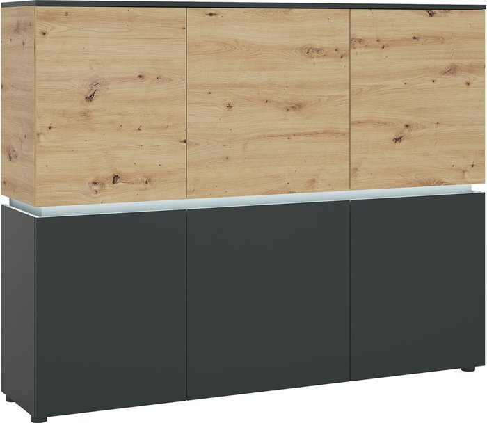 The Range | Furniture To Go Luci 6-Door Cabinet - Black Furniture To Go Luci 6-Door Cabinet - Black