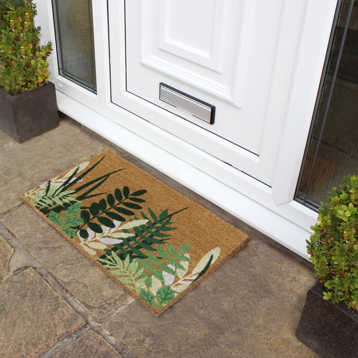 The Range | JVL JVL Eco-friendly Latex Backed Coir Door Mat, Greenery JVL JVL Eco-friendly Latex Backed Coir Door Mat, Greenery