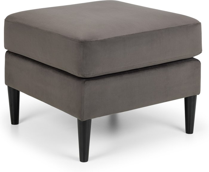 The Range | Julian Bowen Hayward Footstool - Grey Velvet / Velvet Julian Bowen Hayward Footstool - Grey Velvet / Velvet