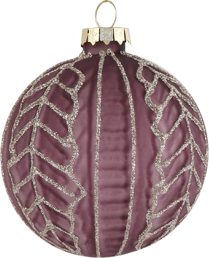The Range | Opulent Charm Purple Gold Glitter Bauble - Purple Opulent Charm Purple Gold Glitter Bauble - Purple